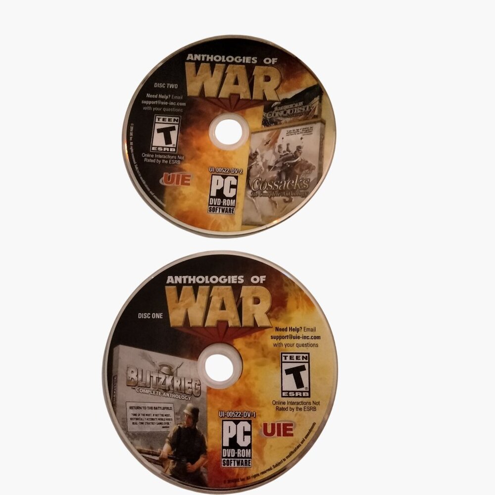 Anthologies Of War PC Game Discs 1  2 UIG Entertainment